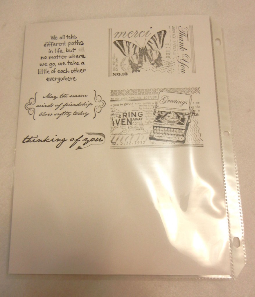 This is the back side of a typical page, on which the images are stamped.