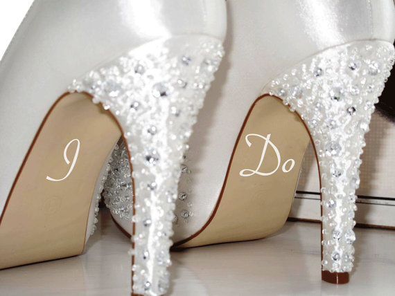 "I Do" Wedding Shoe Sticker by The Wall Sticker Company