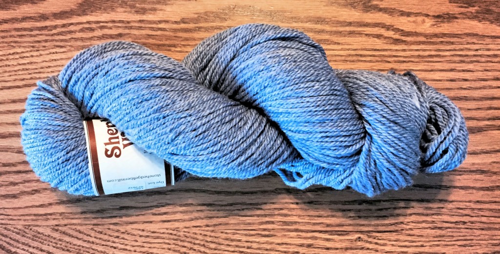 I haven't begun working with this hank of yarn just yet, so it is not wound into a center-pull skein.