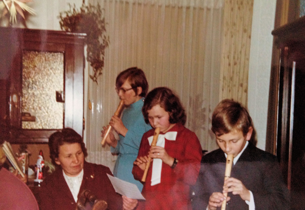 From left to right: my Tante Hanna, followed by my cousins Hildegard, Ursula and Joseph.